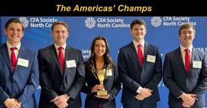 From left are 2025 Broyhill Fellows Brenden Wortman, Carson Beane, Keira Andrews, Jack Parquette, and Davis Pharr.