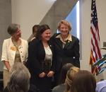 Emily Haas receiving Brooks award